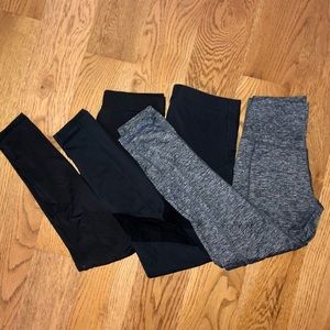 5 ITEM LOT (3 LEGGINGS 2 SHORTS) AERIE LUL…